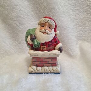 Jim Shore Heartwood Creek Mini #6009011 SANTA IN CHIMNEY Used Excellent